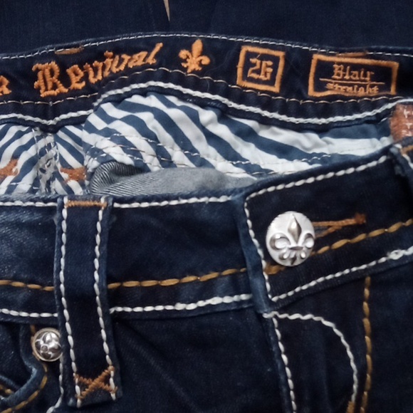 Rock Revival Women's 26 Straight Blair Embellished Faux Leather NWT - Picture 8 of 12